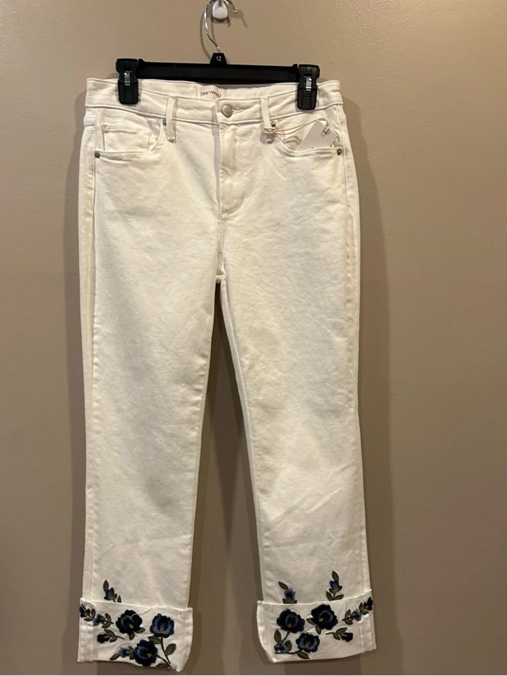 Driftwood Colette X Blue Bouquet High Rise Cropped Jeans